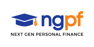 A logo for ngpf next gen personal finance