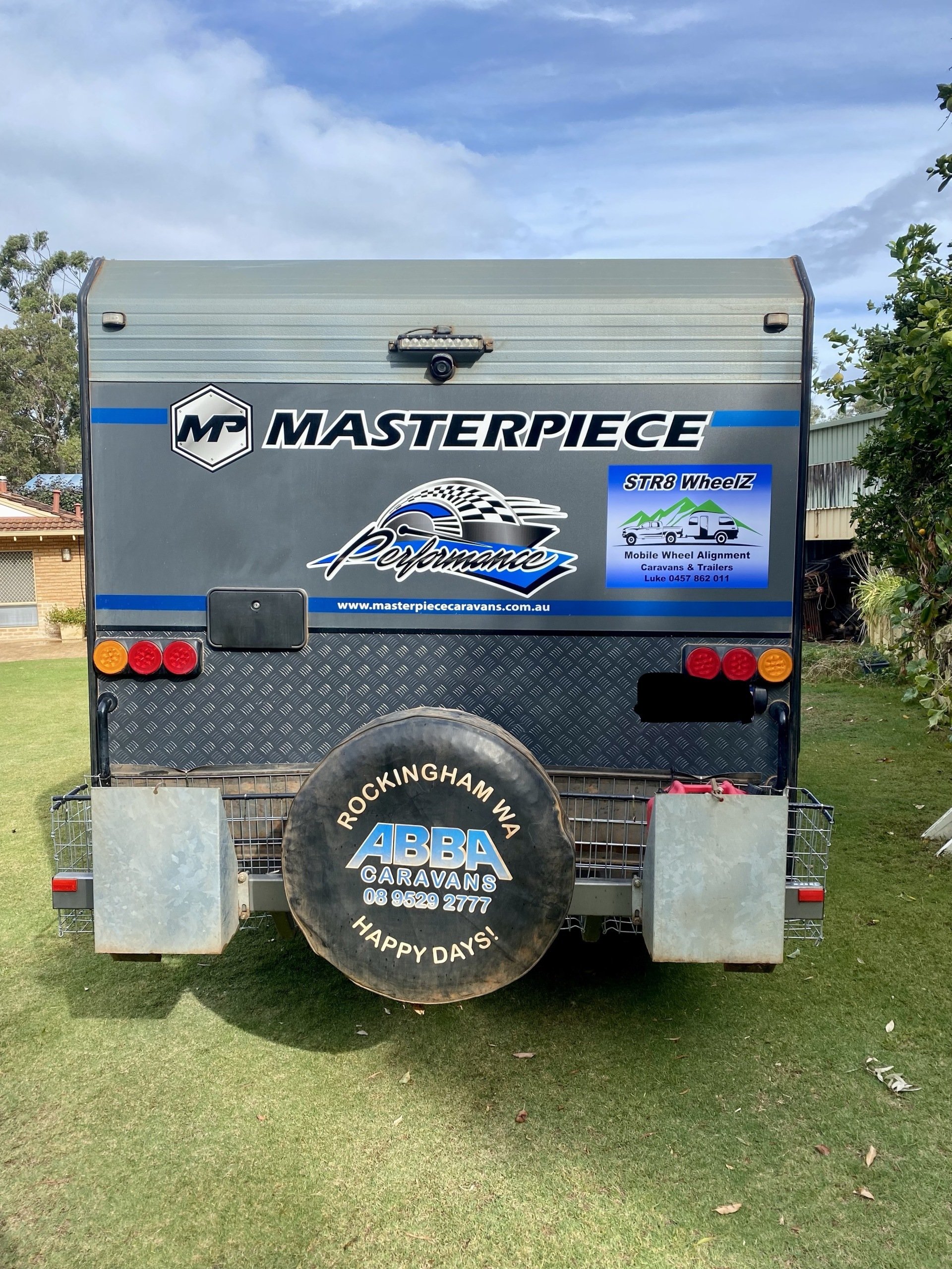 mobile wheel alignment for caravans and camper trailers