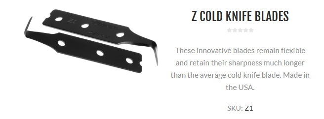 Z4- Z Coined Cold Knife Blade 3/4