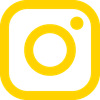 A yellow instagram logo on a white background.