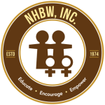 Brown-and-white NHBW, Inc. circular logo with stylized figures and the words “Celebrate, Encourage, Empower.”