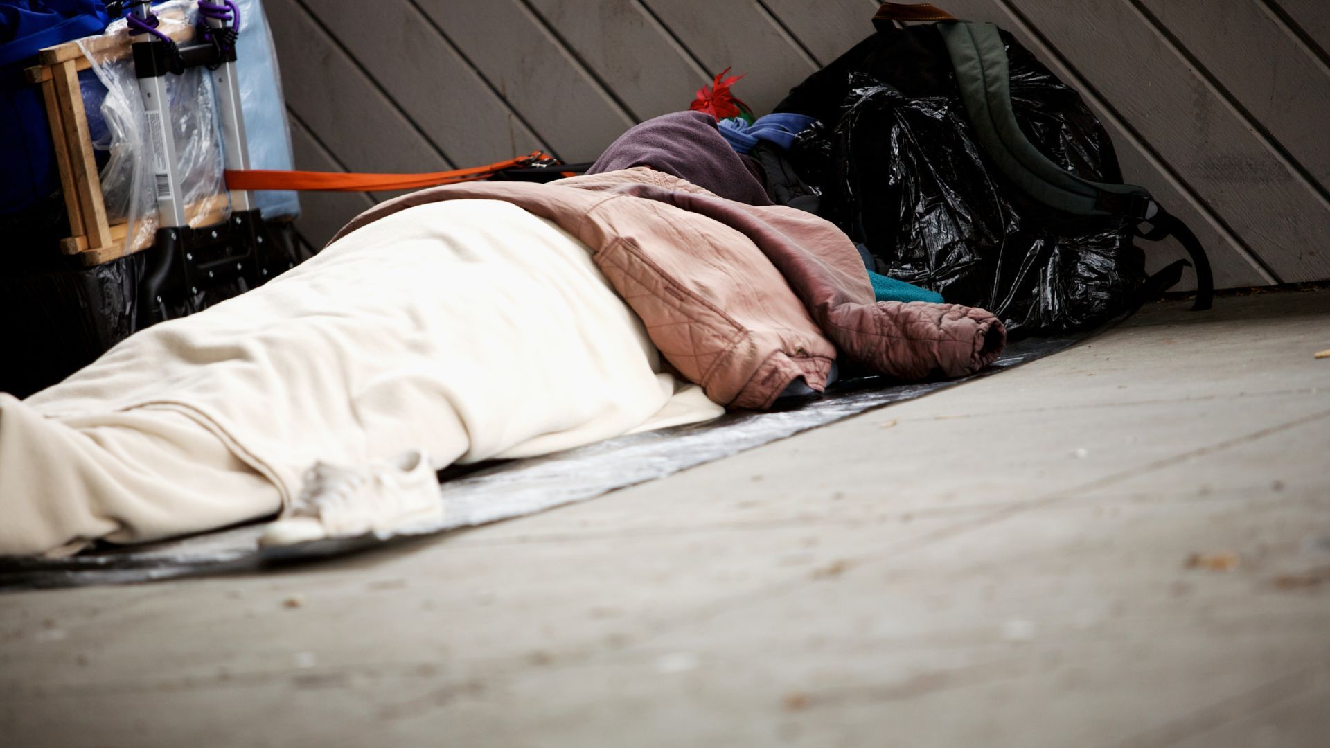 Hope Against Trafficking / a homeless person being trafficked and living on the streets.