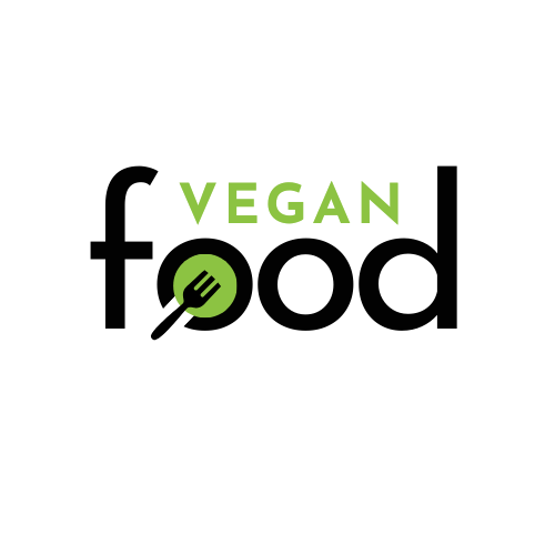 Vegan food logo: black