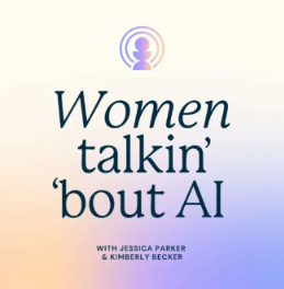 Leslie Gruis Podcast text in white with profile picture and podcast video controls graphics