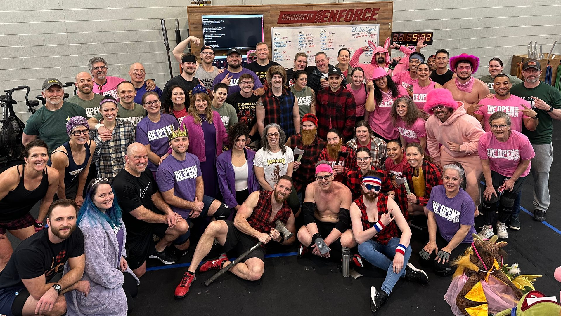 The whole crew after the 2026 CrossFit Open.