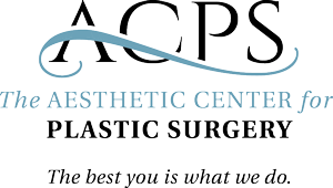 ACS logo with blue swoosh and text &ldquo;The Aesthetic Center for Plastic Surgery&rdquo; and tagline &ldquo;The best you is what we do.&rdquo;