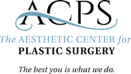 ACS logo with blue swoosh and text &ldquo;The Aesthetic Center for Plastic Surgery&rdquo; and tagline &ldquo;The best you is what we do.&rdquo;