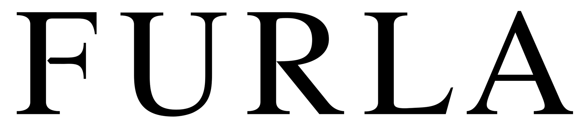 Un logo in bianco e nero per furla su uno sfondo bianco