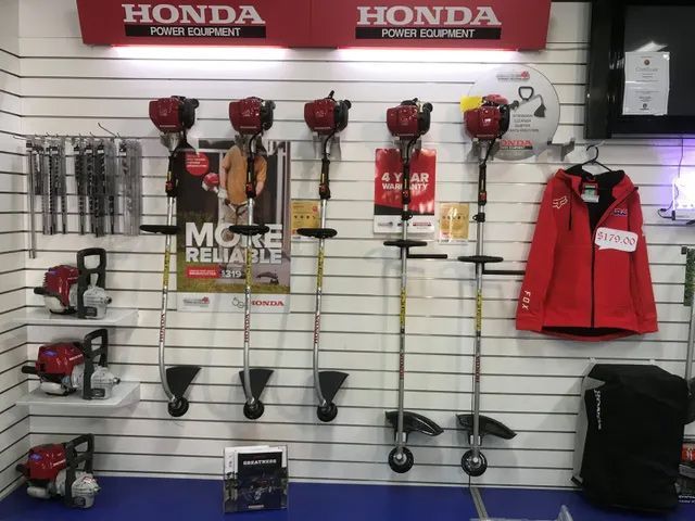 Honda Power Equipment on Display in Shop — Gloucester Outdoor Solutions In Gloucester, NSW