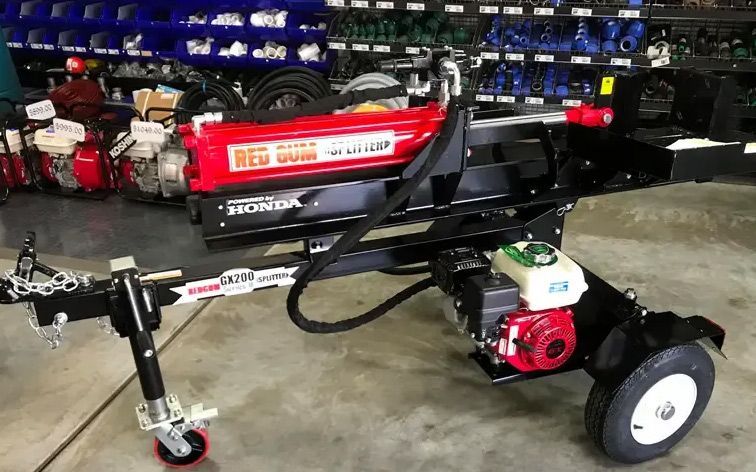 Honda Red Gum Log Splitter Equipment — Gloucester Outdoor Solutions In Gloucester, NSW