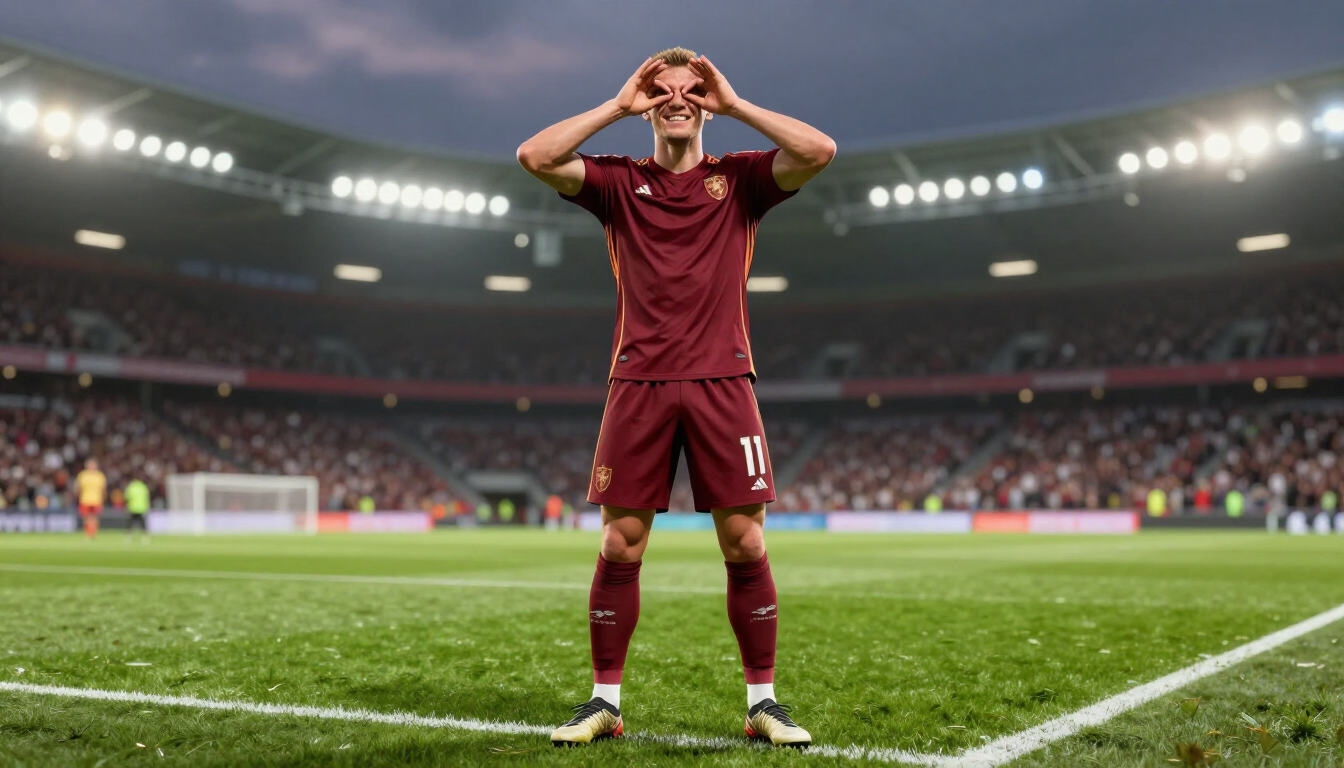 John McGinn goggles celebration tribute