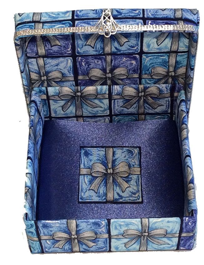 Blue and Silver Bows Gift Box