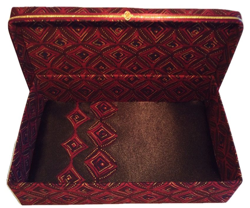 Deep Burgundy and Gold Gift Box