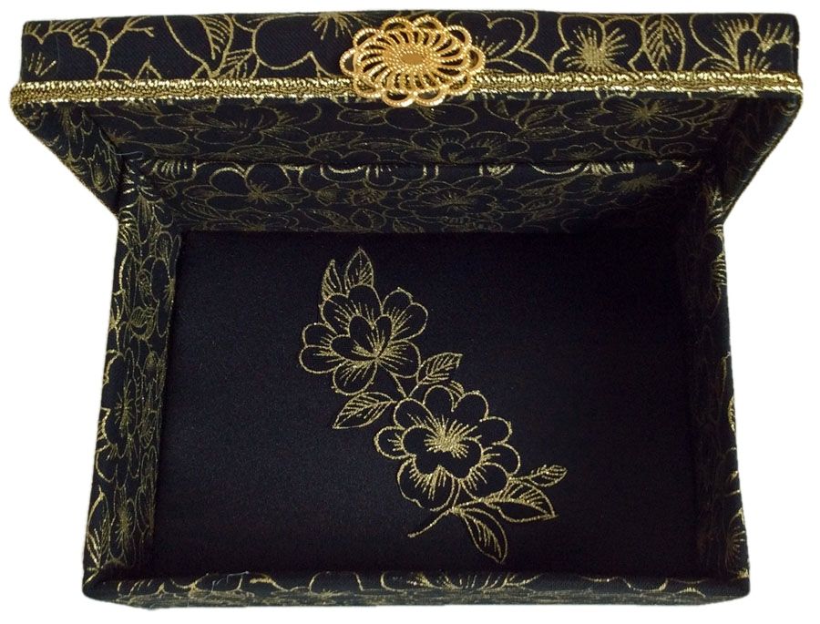 Gold and Black Floral Gift Box
