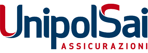 Logo di UnipolSai Assicurazioni in blu e rosso su sfondo bianco.