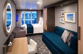 Spacious oceanview cruise cabin designed for comfort during Super Cruise 2026