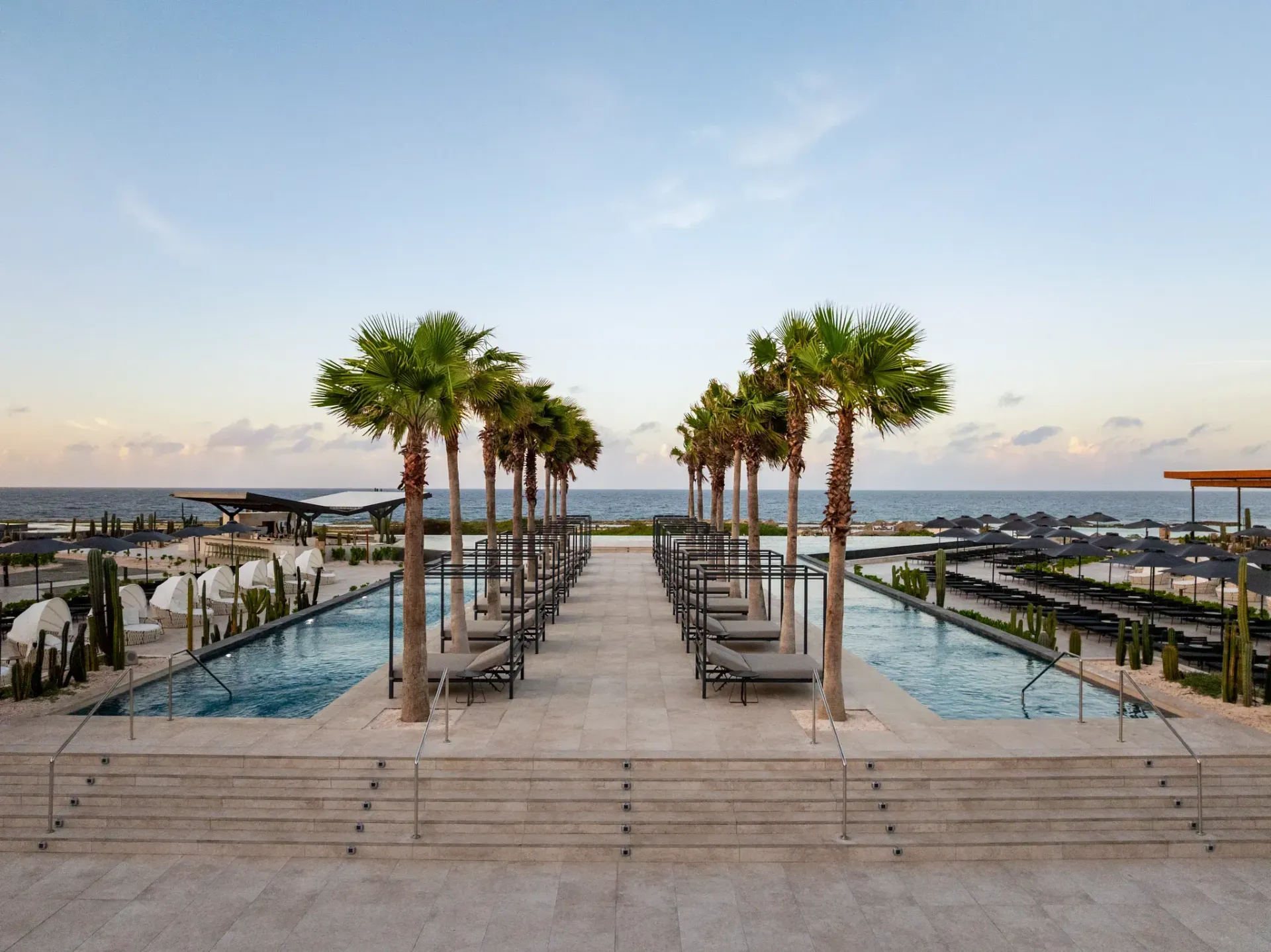 Infinity pool terrace at Secrets Baby Beach Resort during the Ladies Escape 2027 retreat
