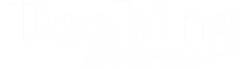 White rectangular card or banner with faint vertical gray lines on a plain white background