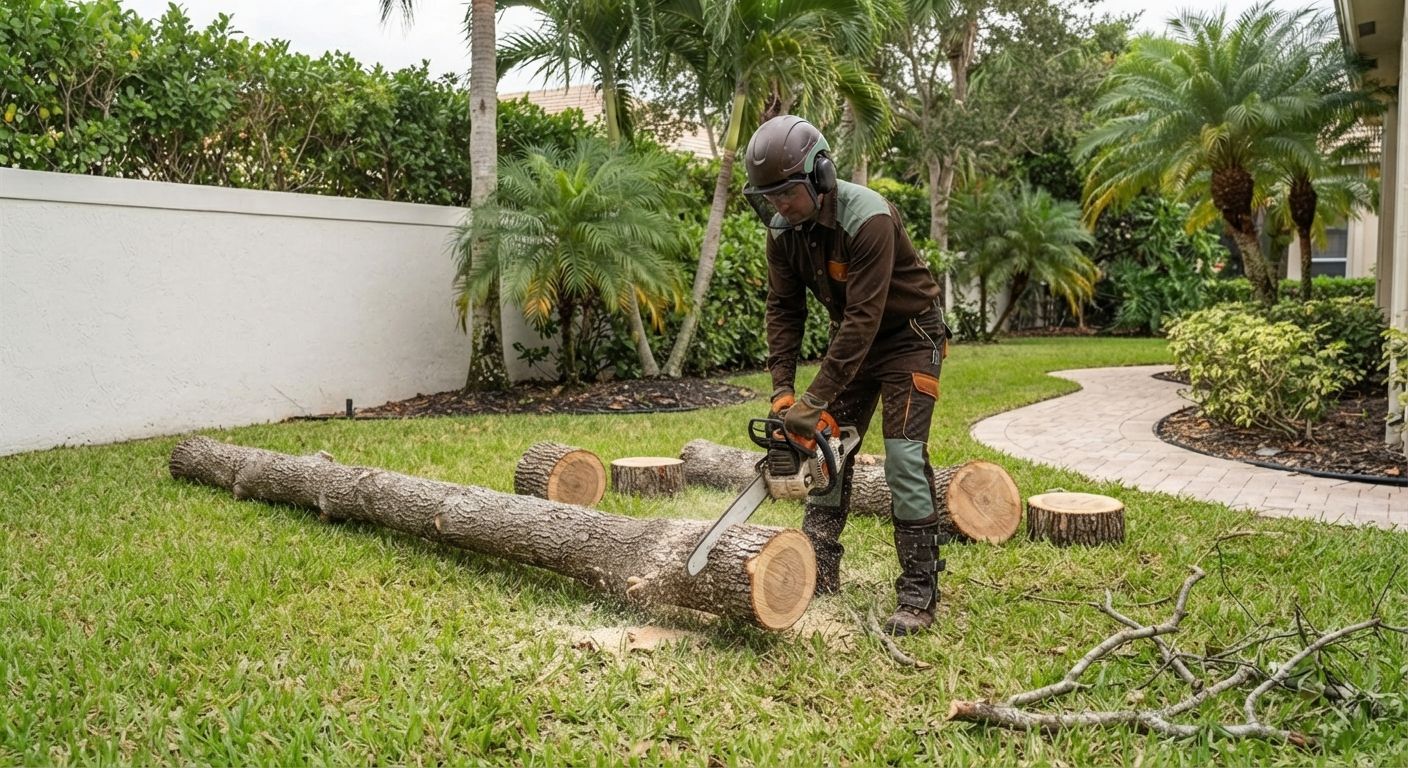 Sectional tree removal project in Weston Florida
