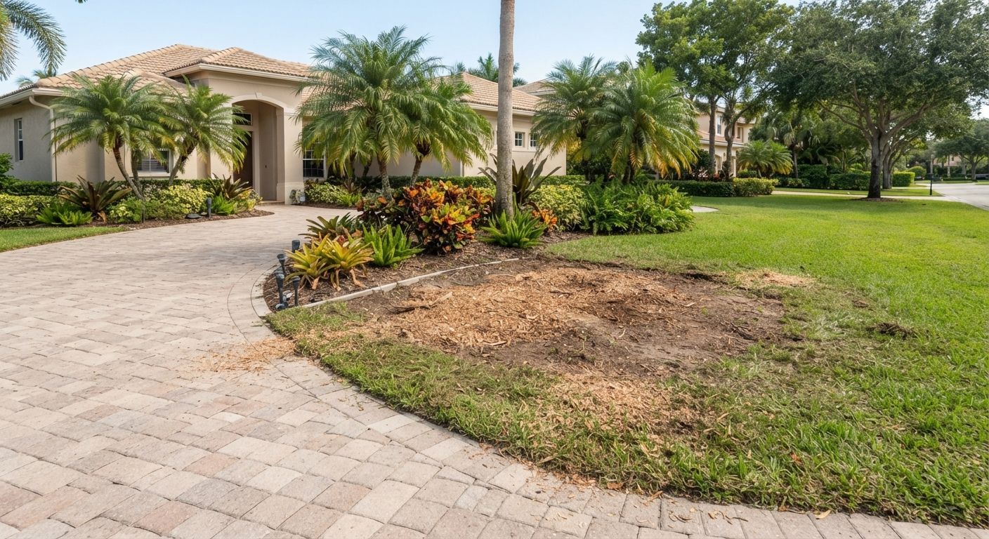 Completed residential tree removal in Weston Florida