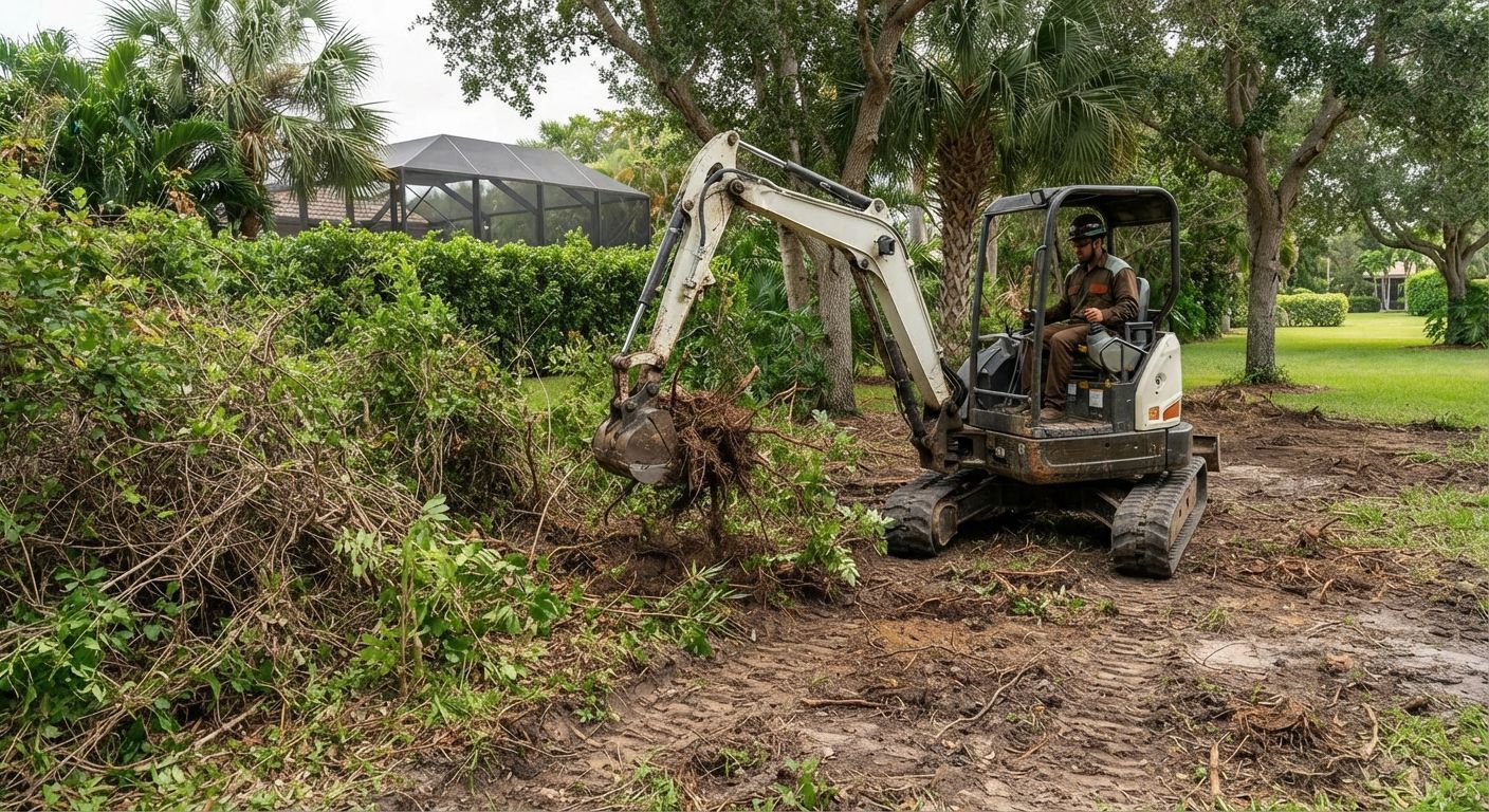 Professional land clearing project in Weston Florida