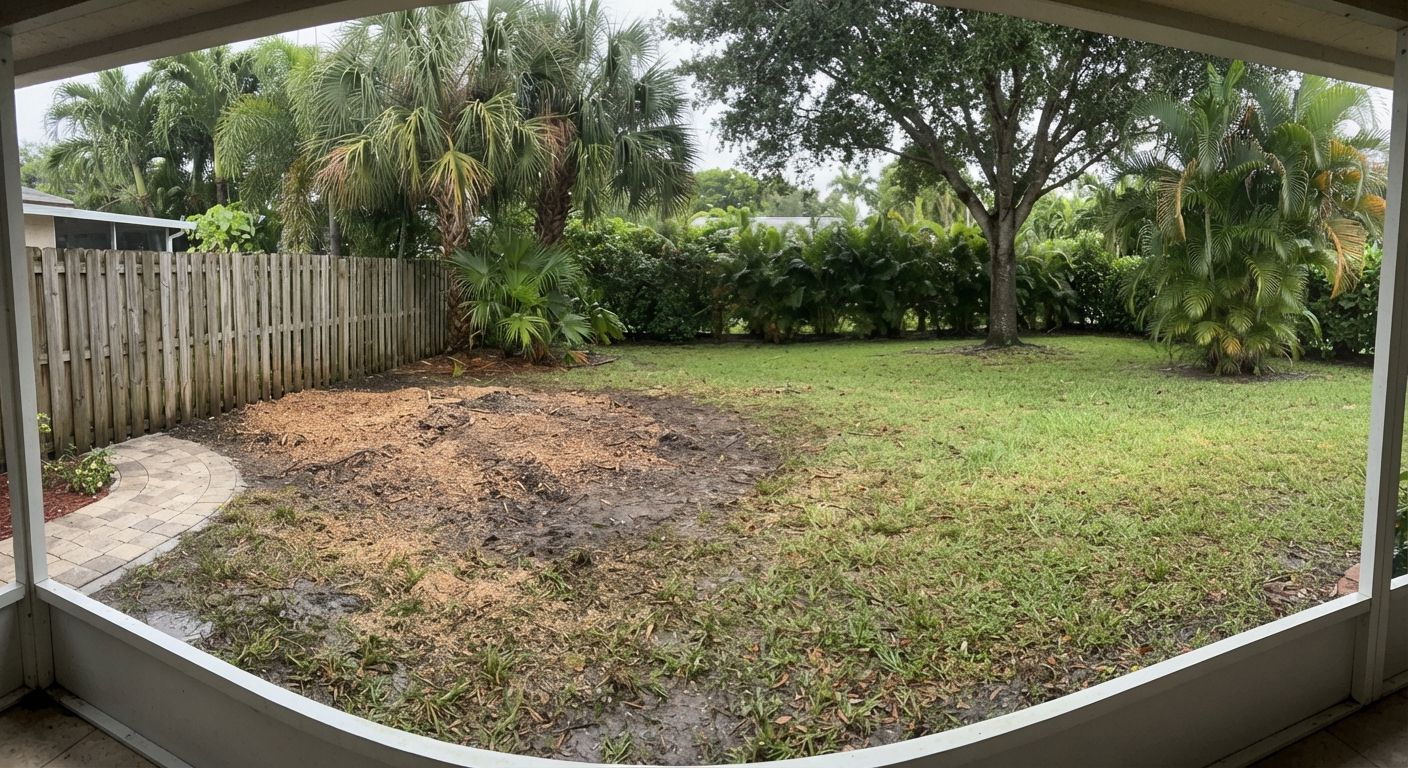 Finished emergency tree removal project in Weston Florida