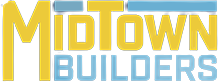 Logo for Midtown Builders, featuring yellow