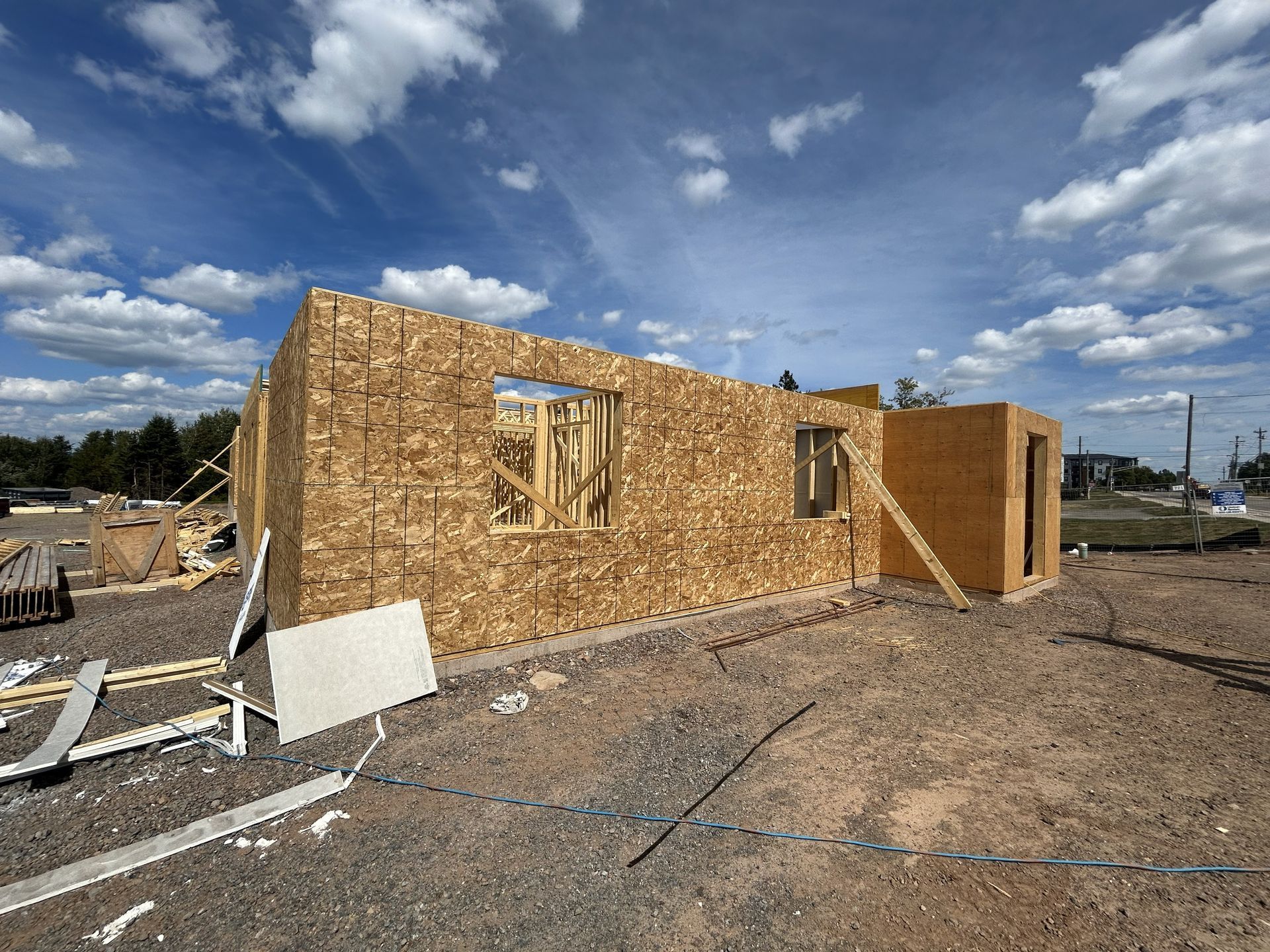 start of framing multifamily unit