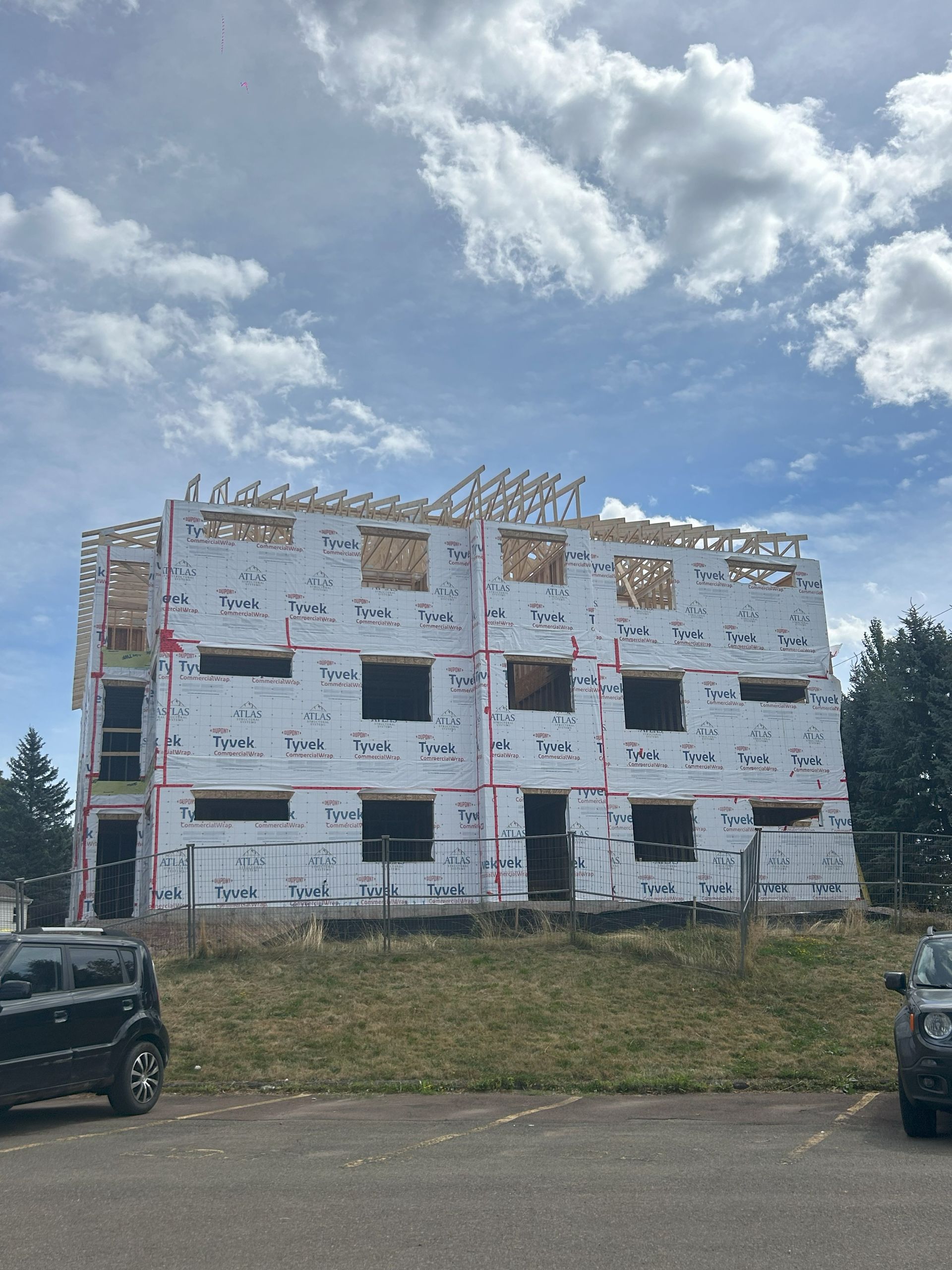 framing multifamily building
