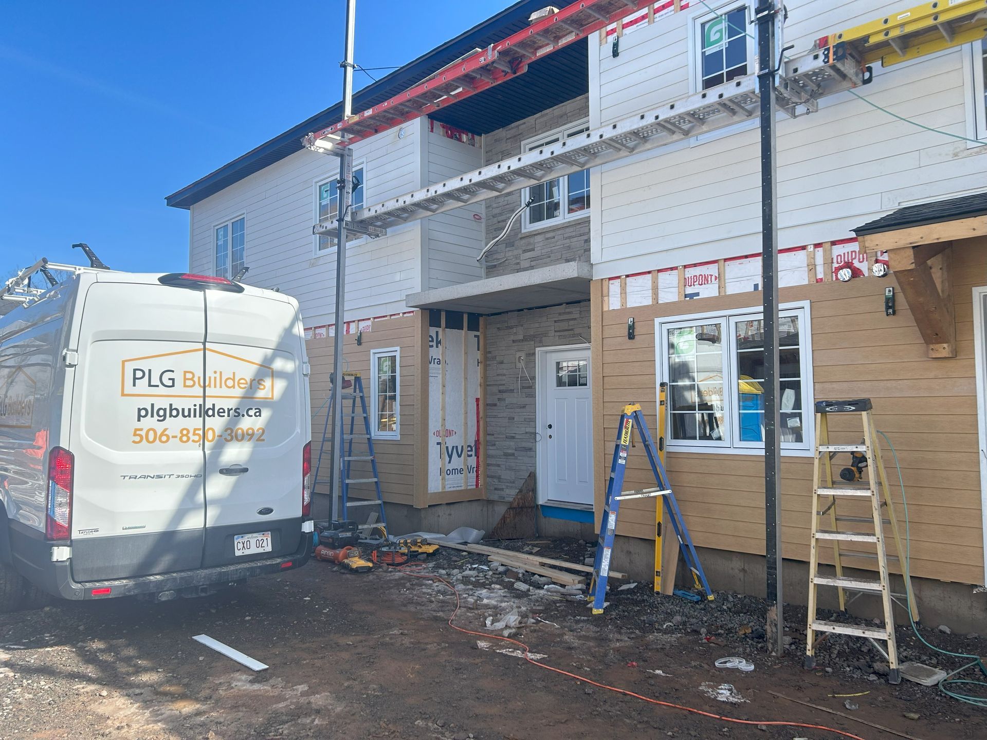 complete multifamily building, siding installation
