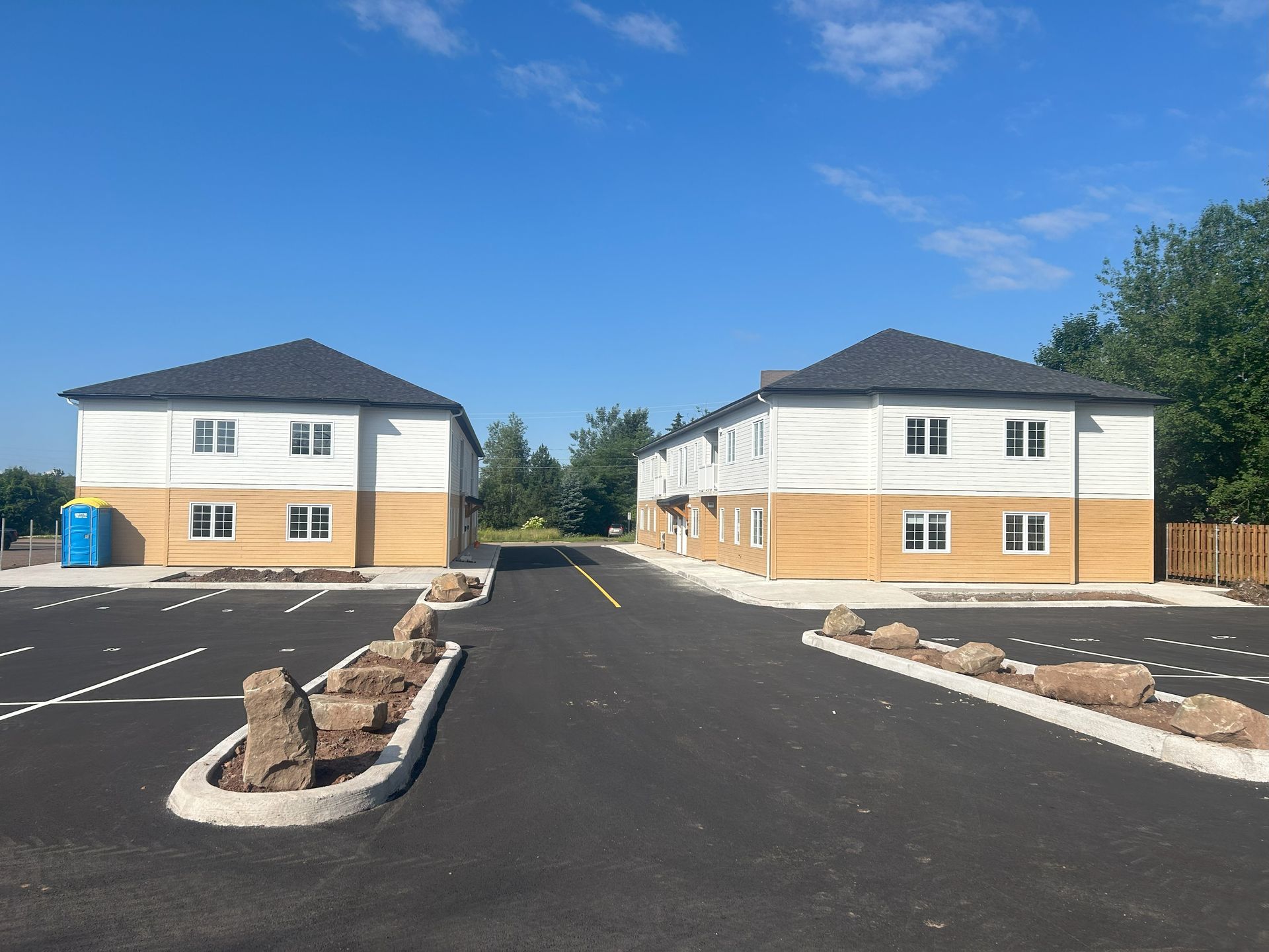 complete multifamily building, framing and siding