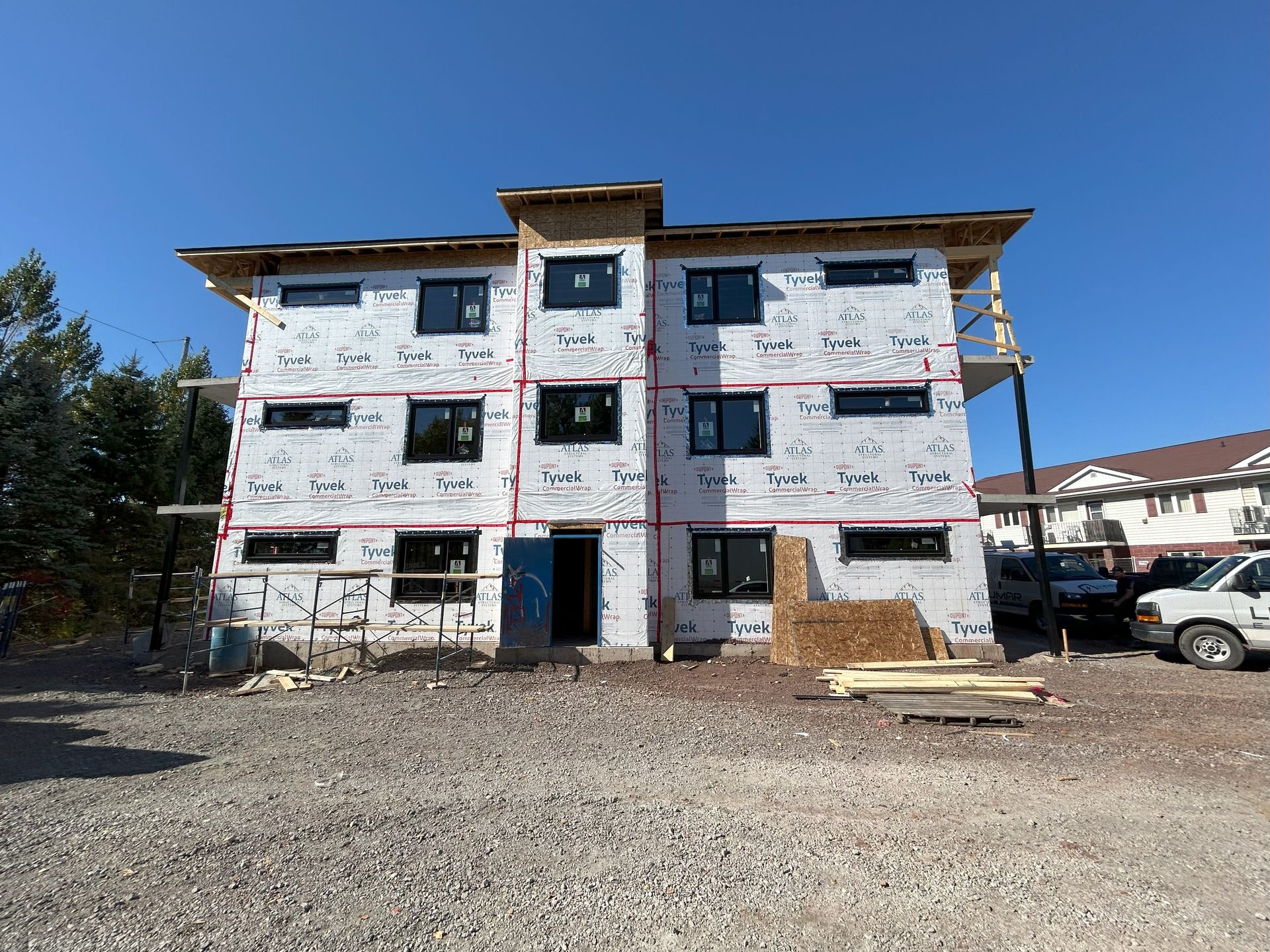 framing multifamily building