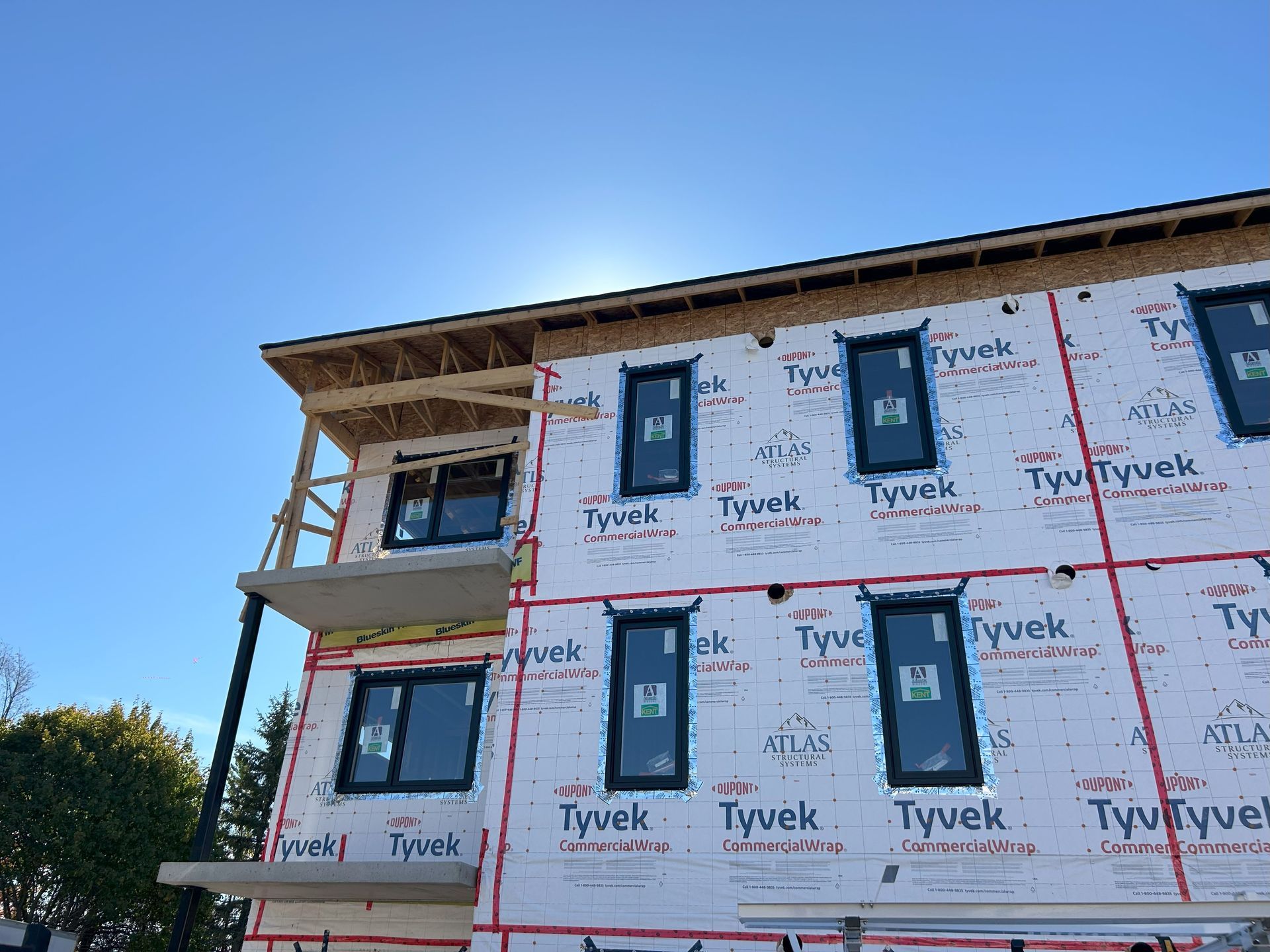 framing multifamily building