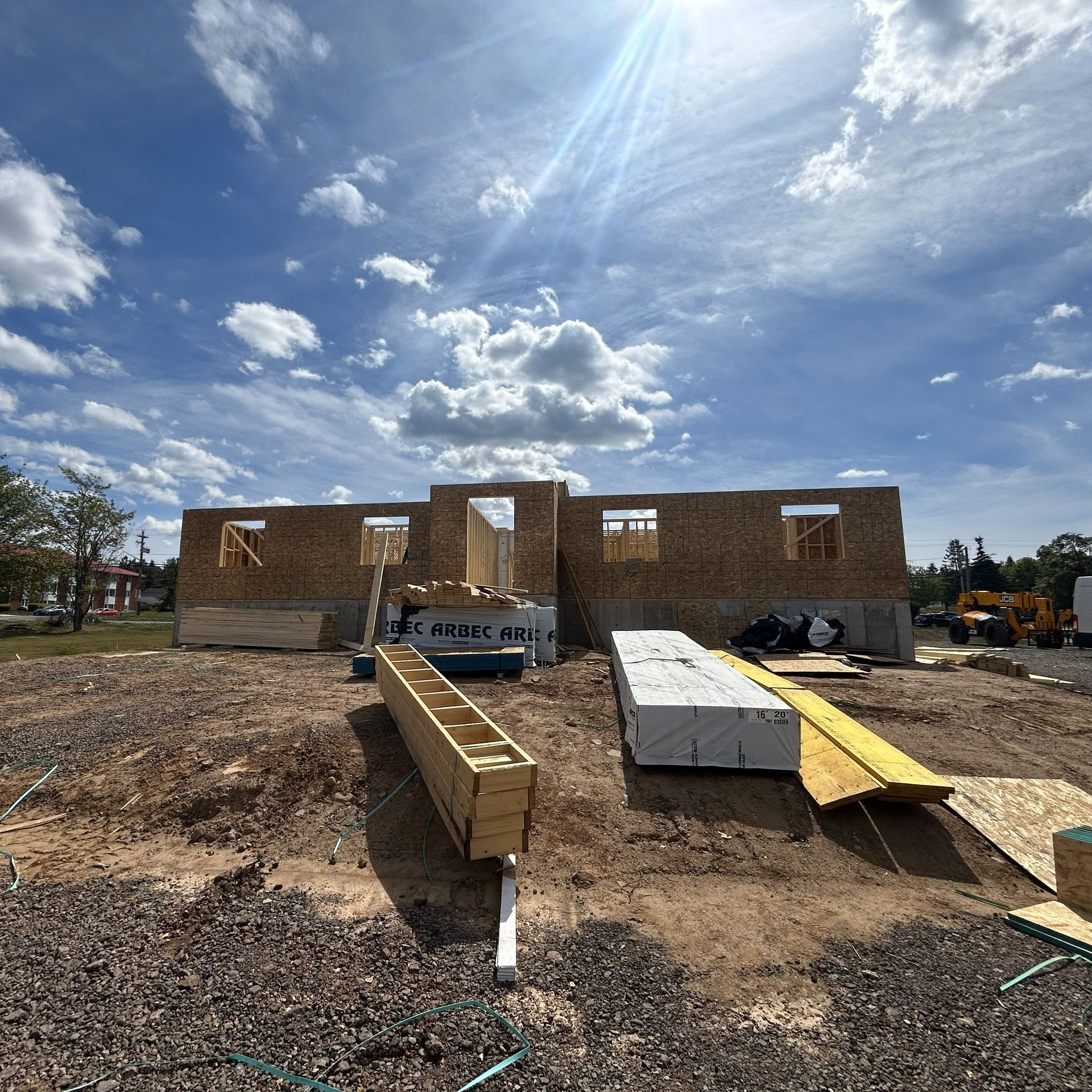 start of framing multifamily unit