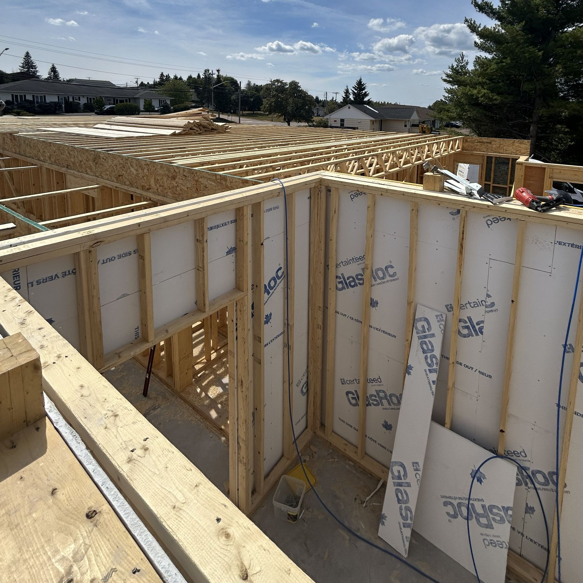 start of framing multifamily unit