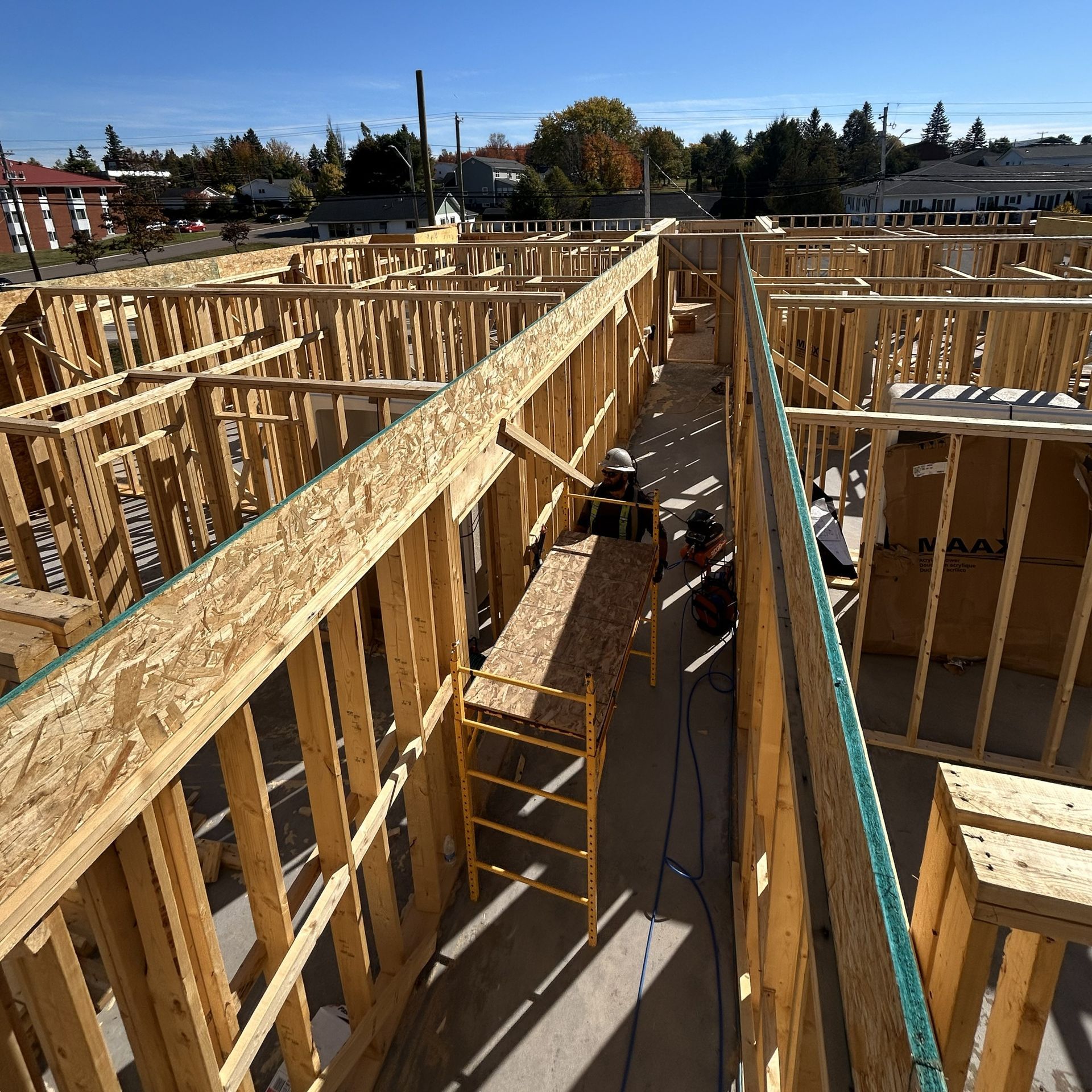 start of framing multifamily unit