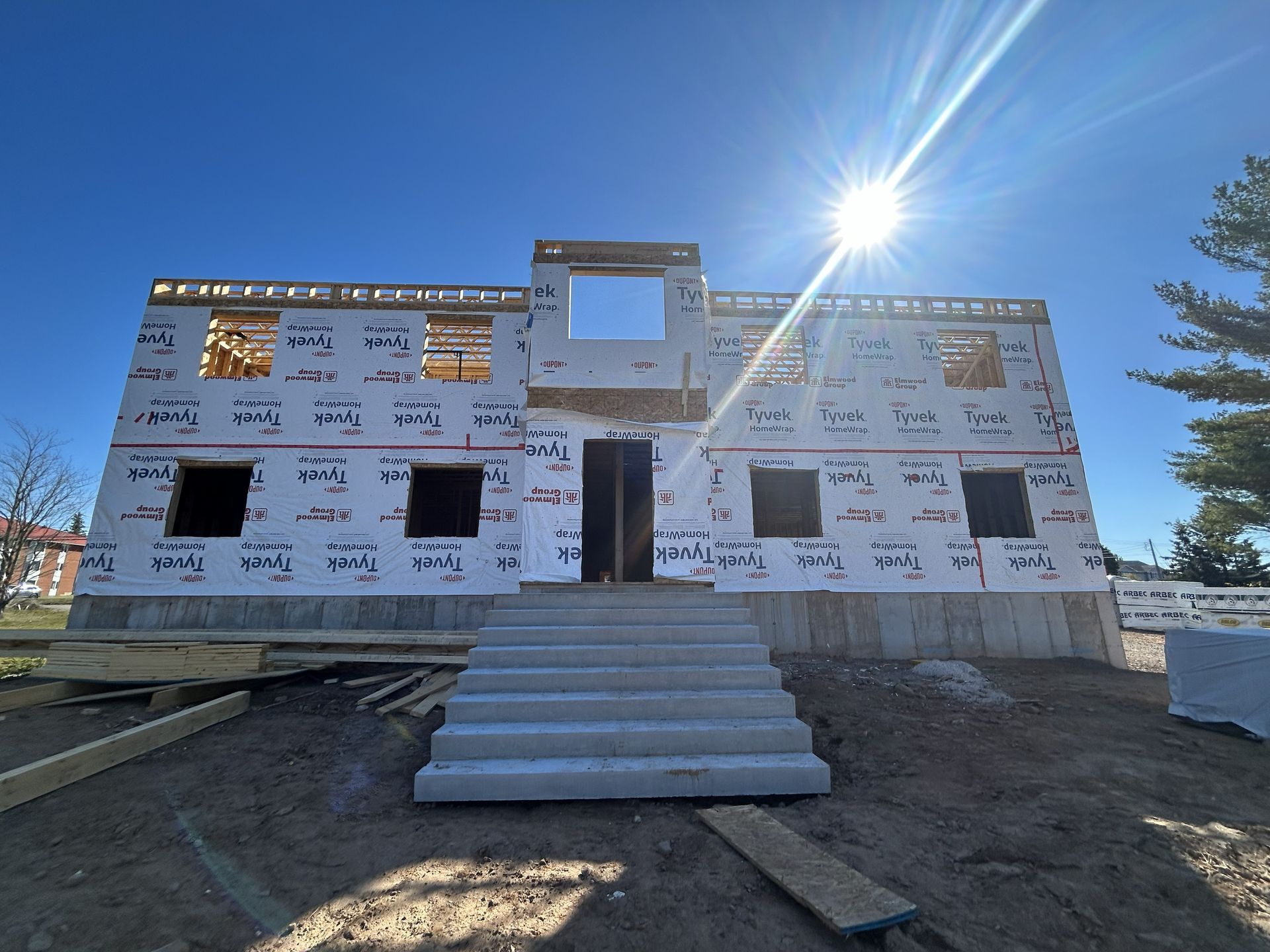 start of framing multifamily unit