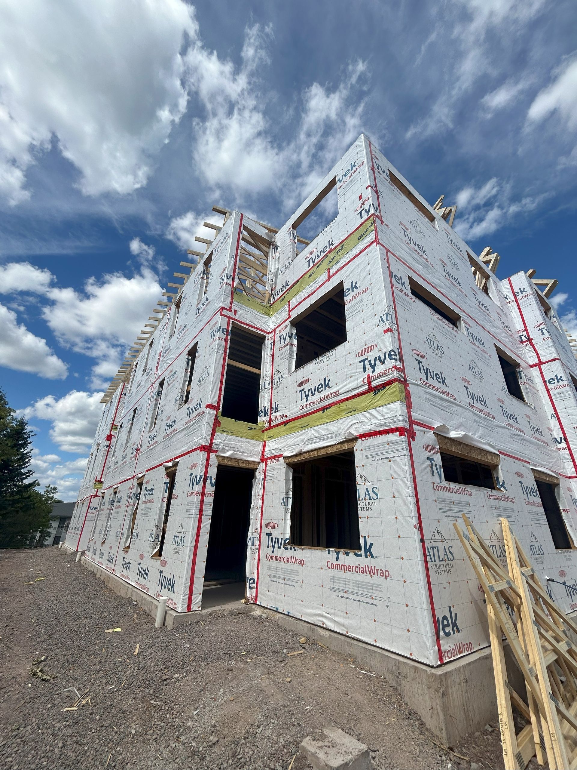 framing multifamily building