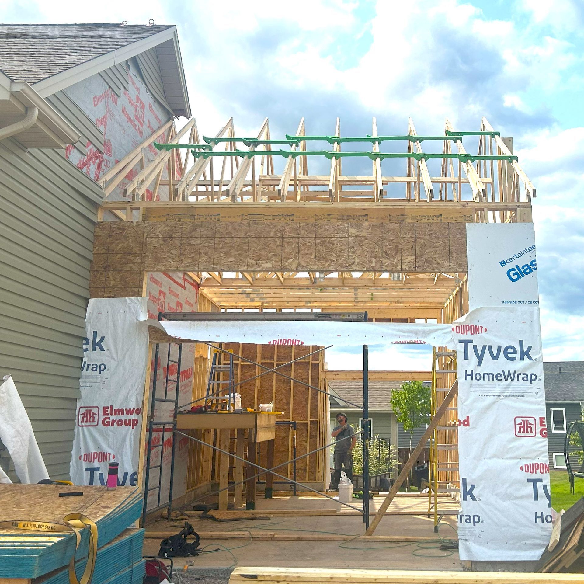 garage extension framing