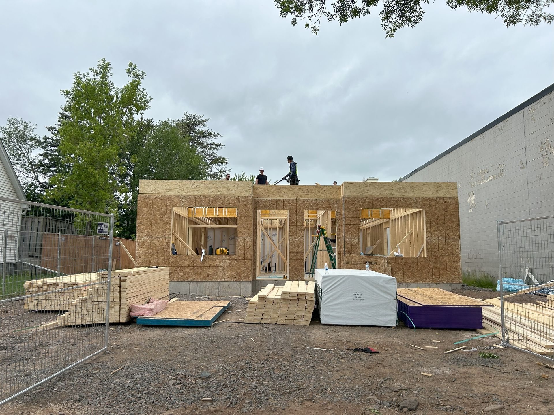 start framing residential property