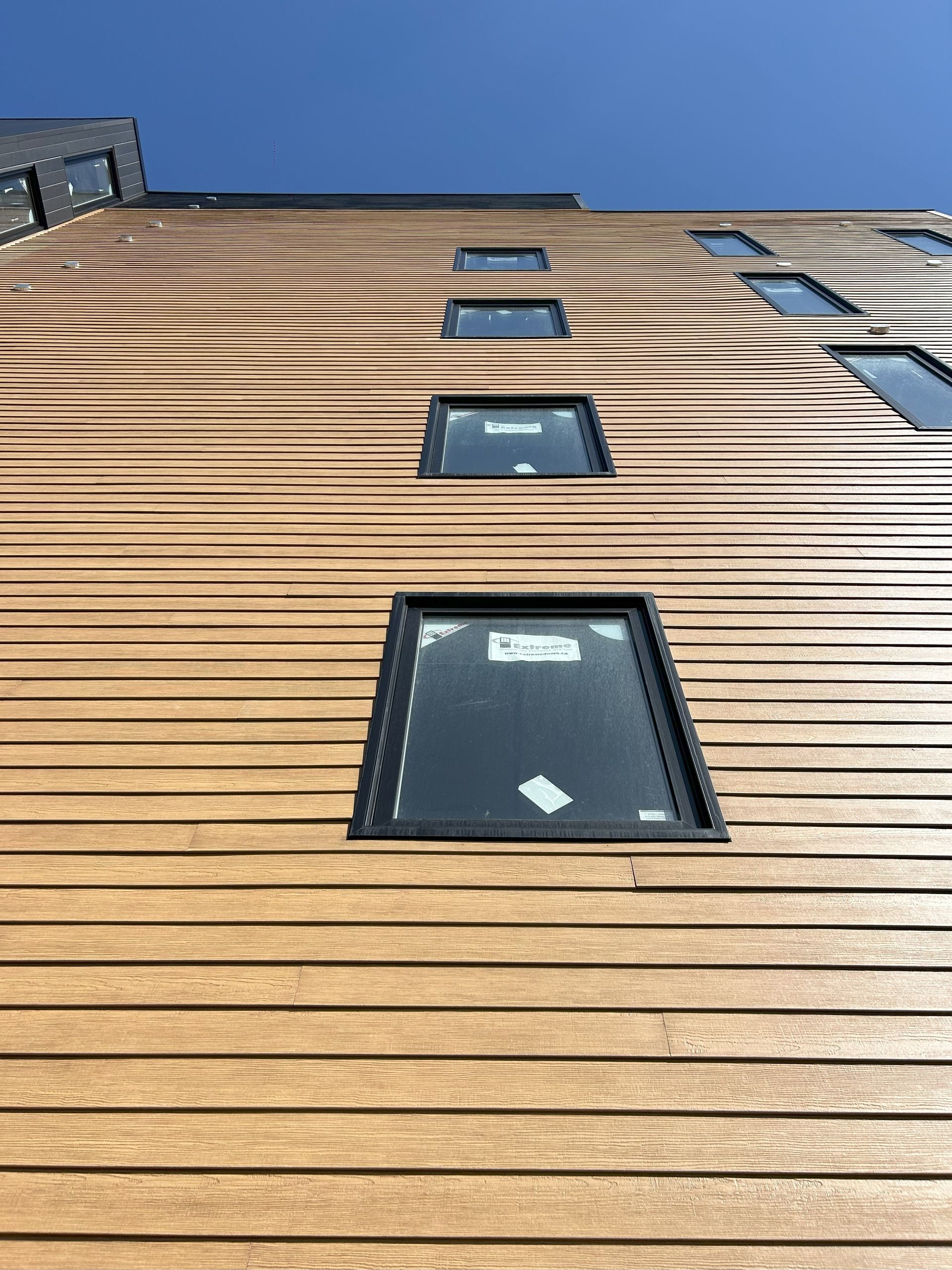 Siding installation in champlain building
