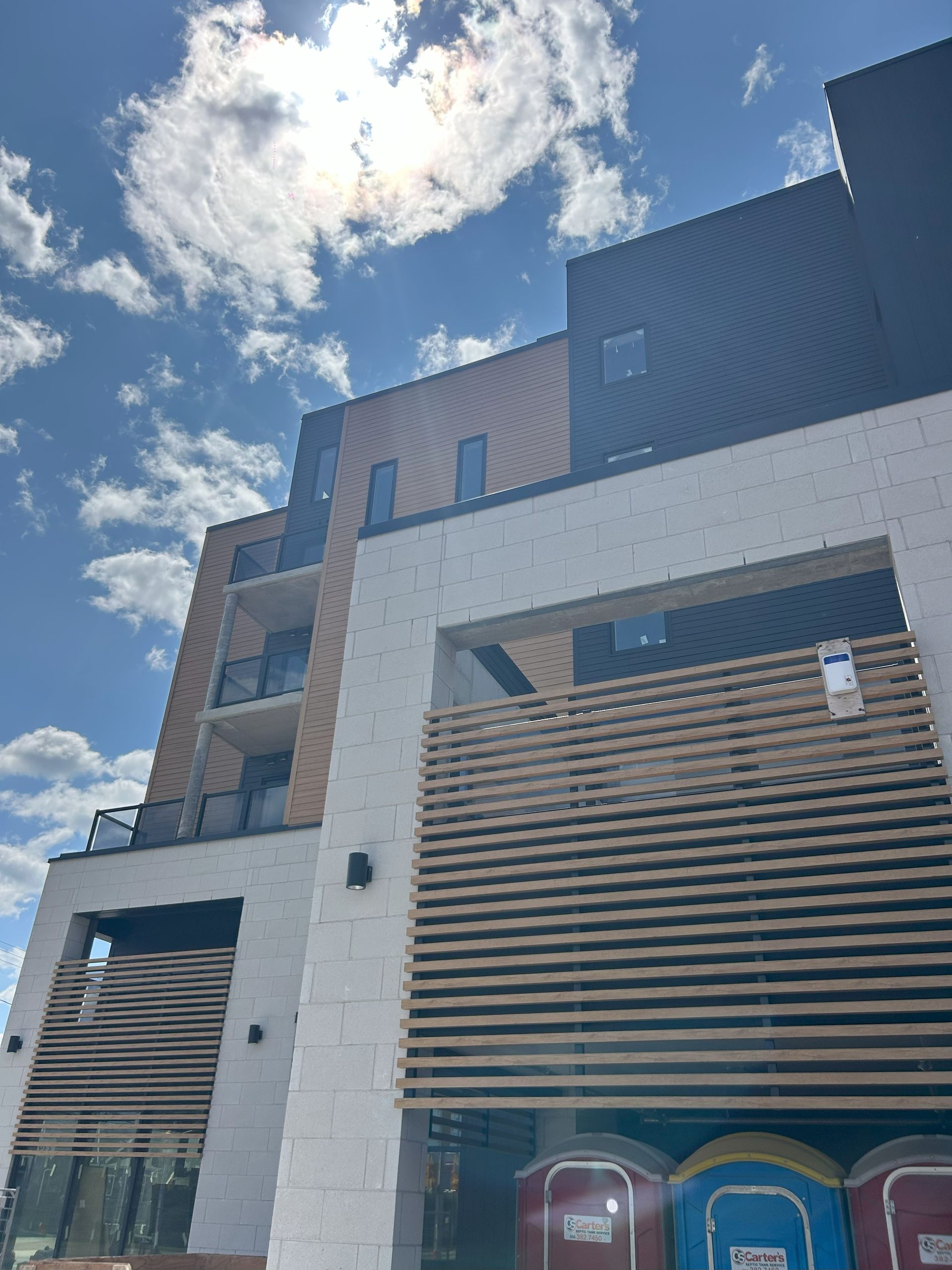 Siding installation in champlain building