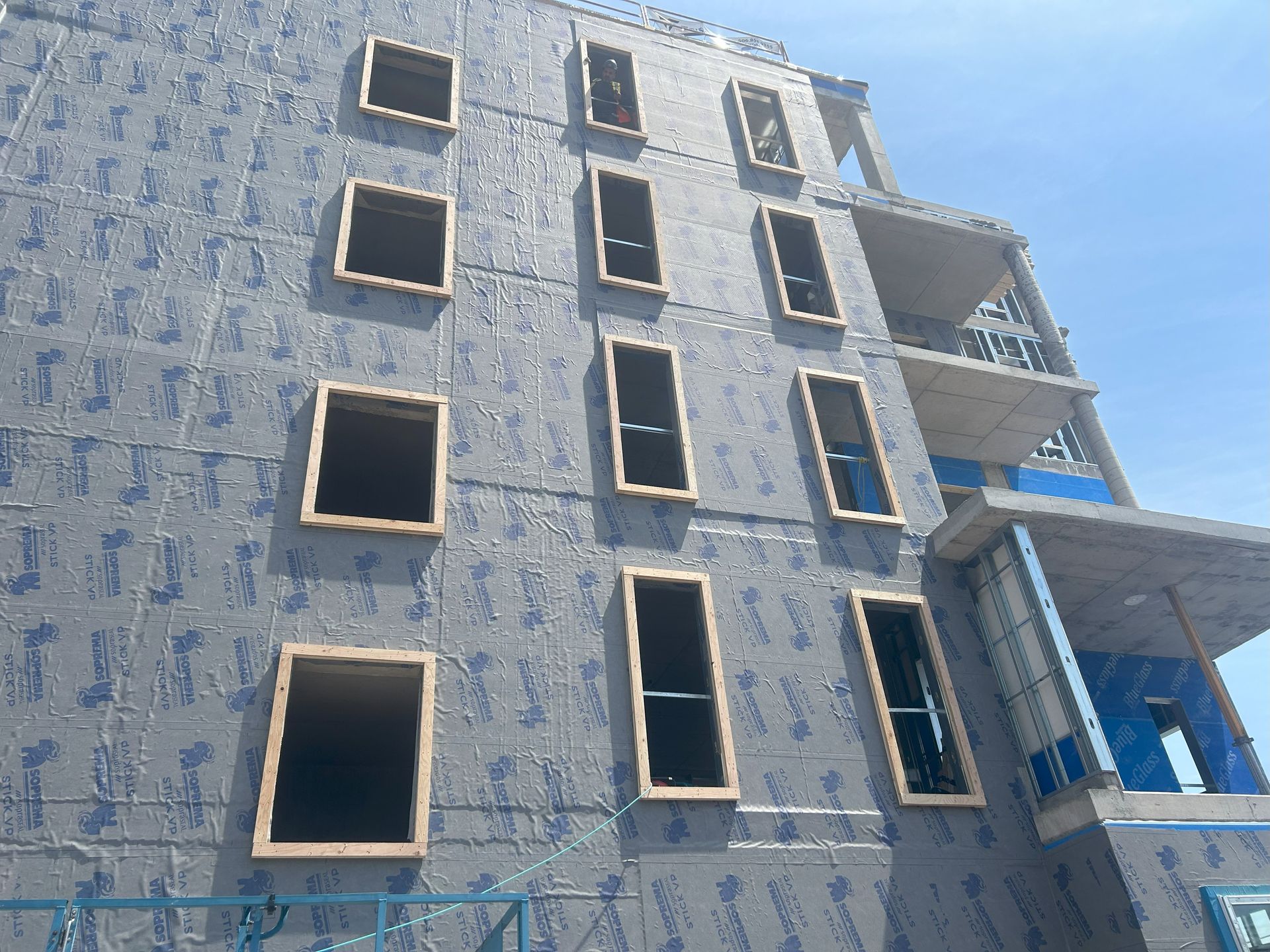 Siding installation in champlain building