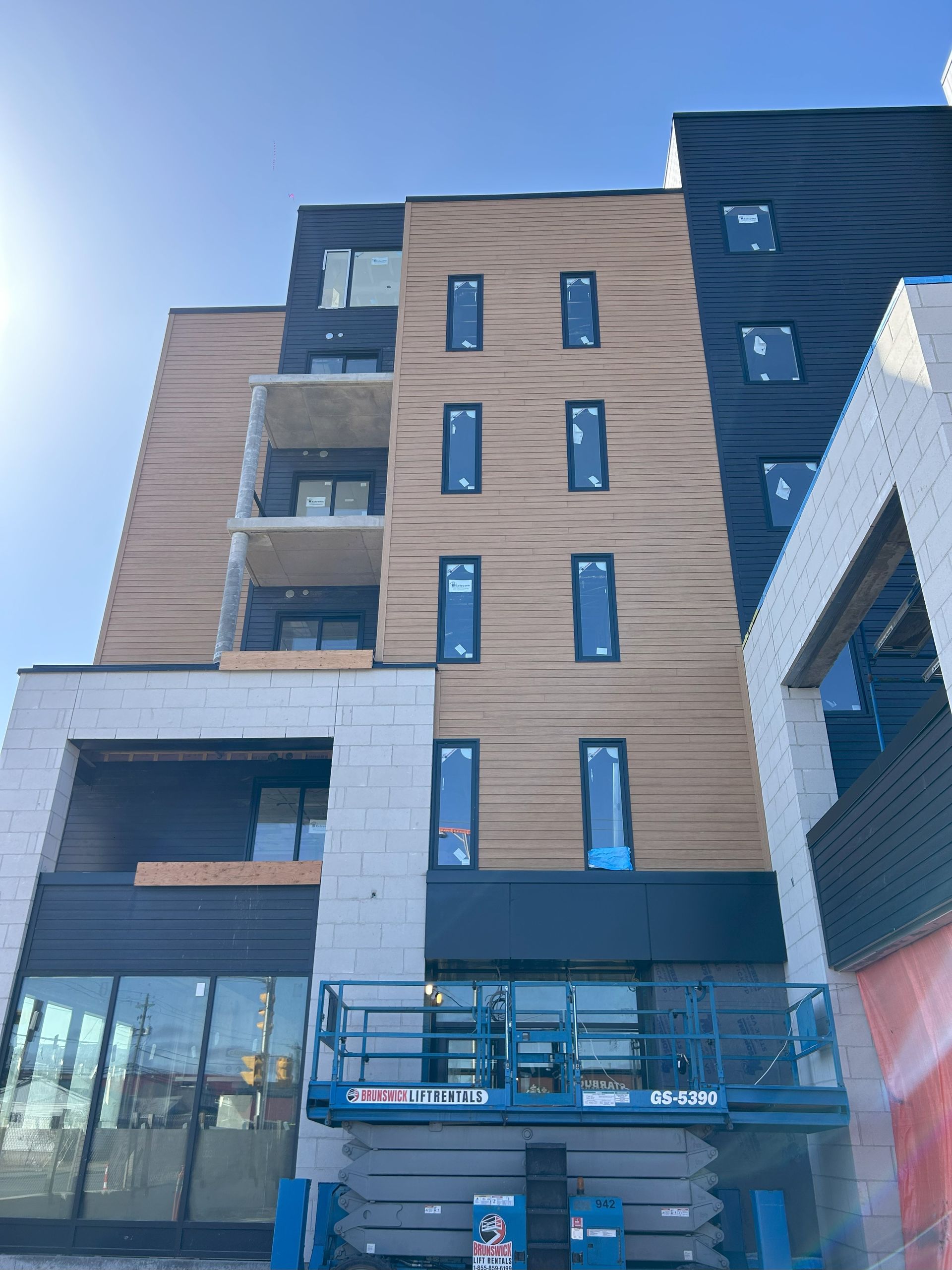 Siding installation in champlain building