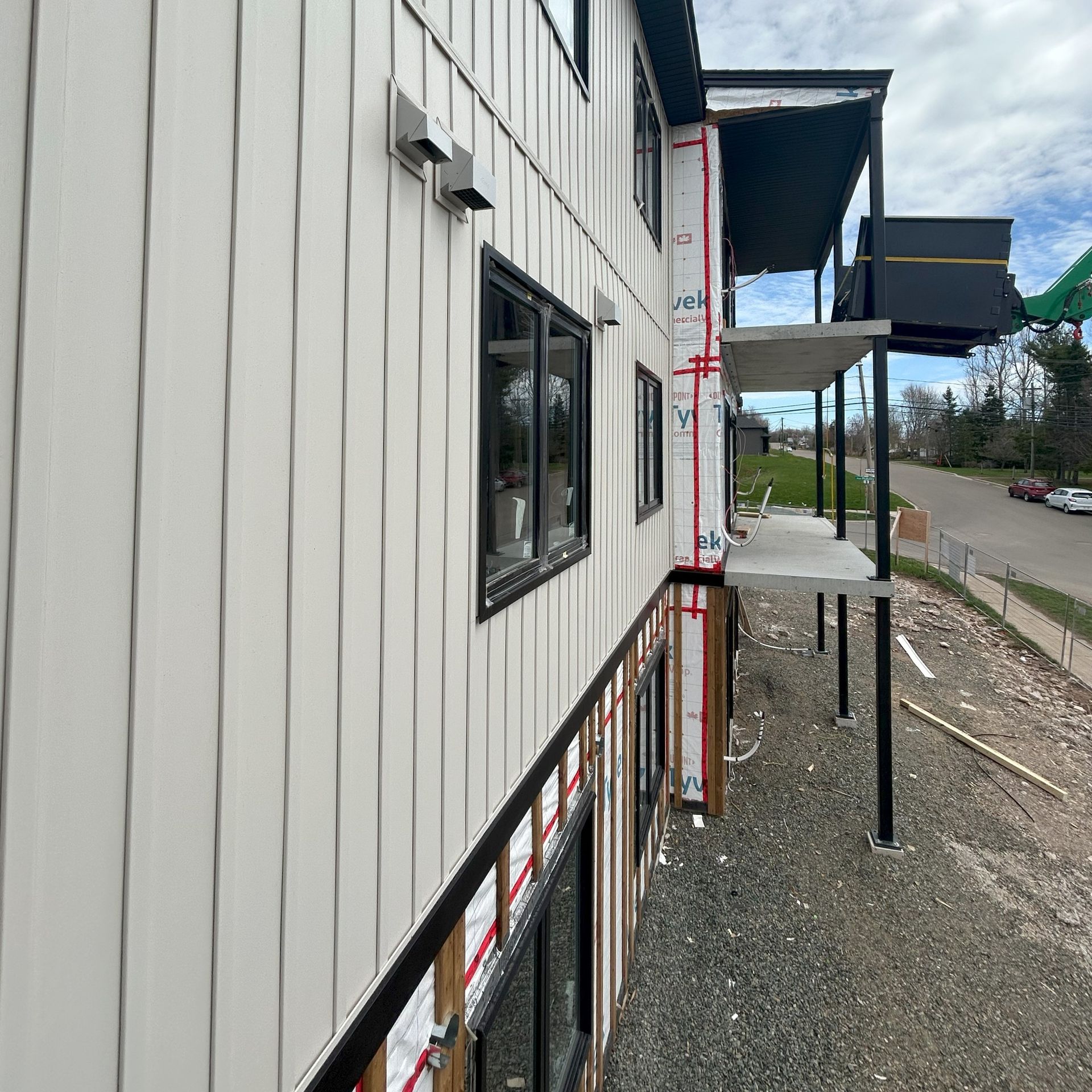 siding a multifamily building