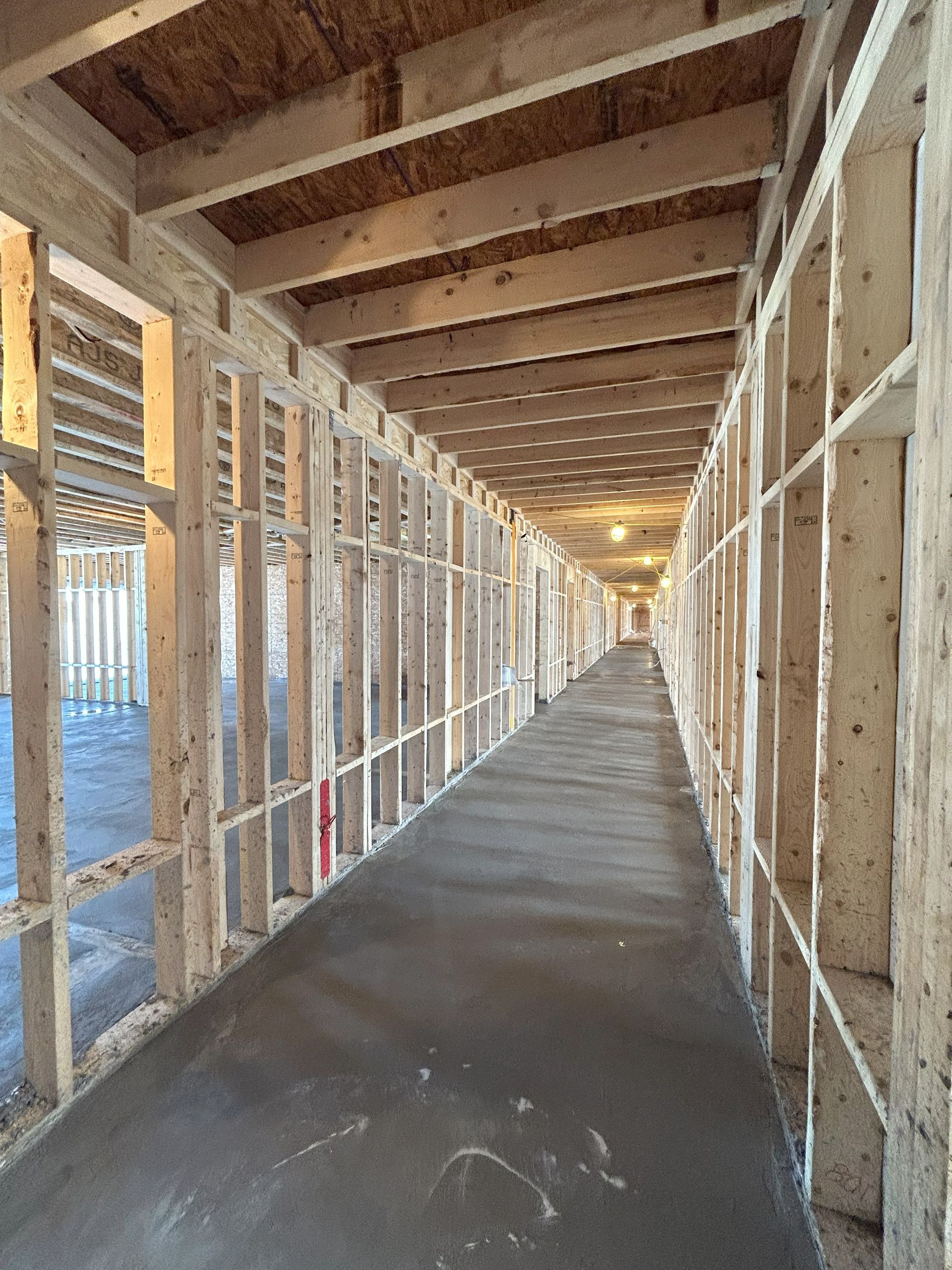framing a multifamily building from inside