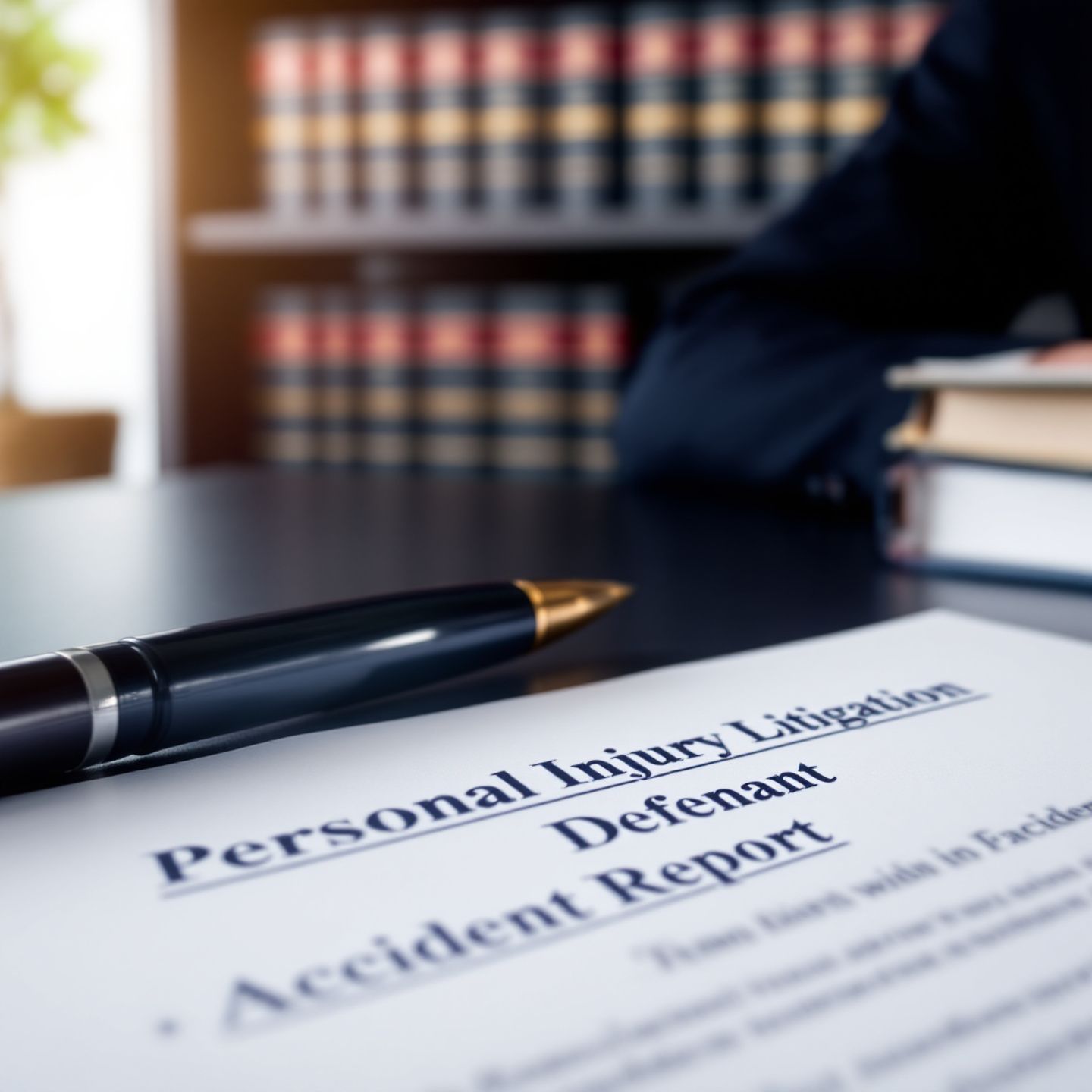 Close-up of legal documents with