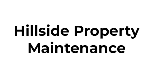 Hillside Property Maintenance logo in bold black text on a white background