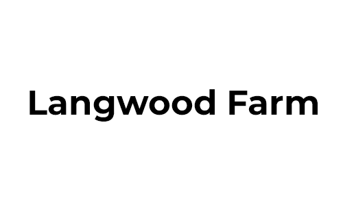 Black text reading “Langwood Farm” on a white background