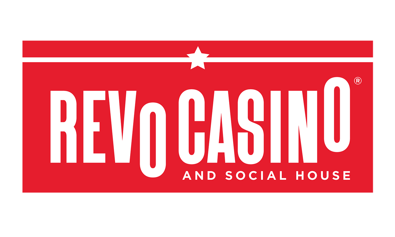 Revo Casino logo in red and white with a star and “And Social House” tagline
